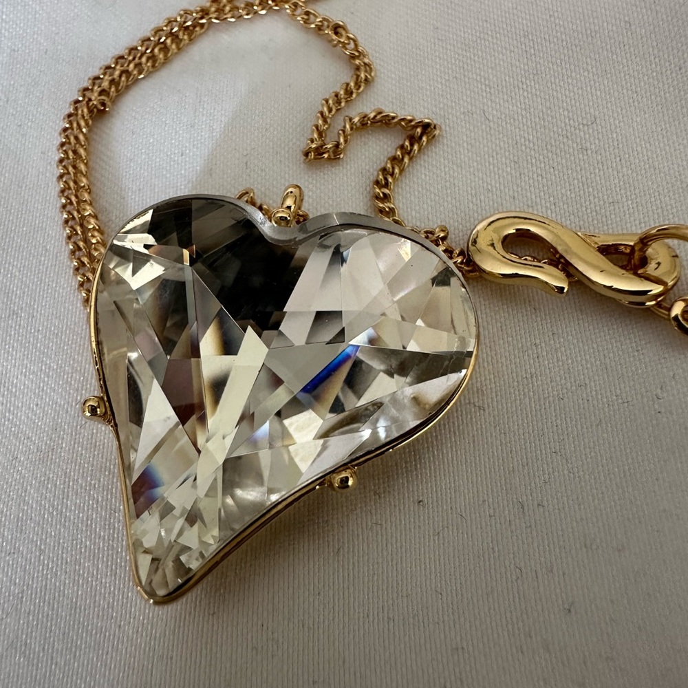 Kenneth Lane Gold Heart Pendant Necklace New